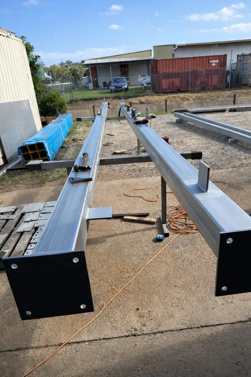 Fabricated box-section beams with bolted end plates